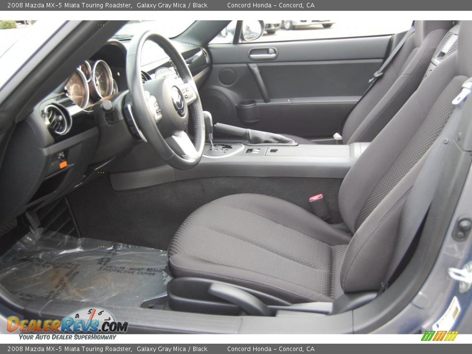 2008 Mazda MX-5 Miata Touring Roadster Galaxy Gray Mica / Black Photo #16
