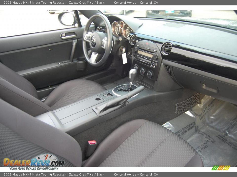 2008 Mazda MX-5 Miata Touring Roadster Galaxy Gray Mica / Black Photo #21