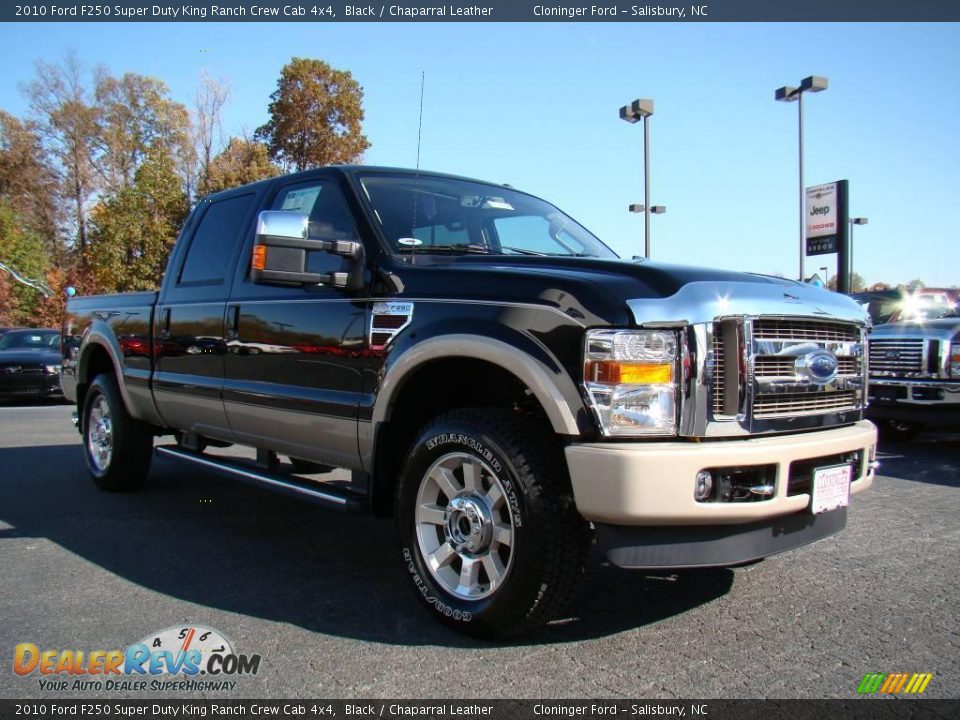 2010 Ford F250 Super Duty King Ranch Crew Cab 4x4 Black / Chaparral Leather Photo #1