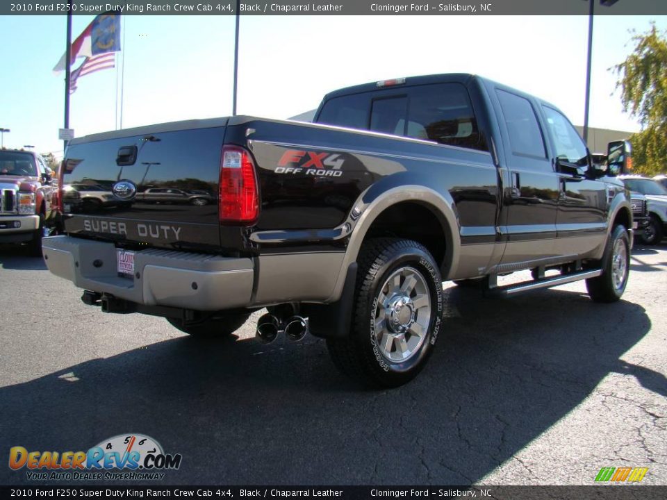 2010 Ford F250 Super Duty King Ranch Crew Cab 4x4 Black / Chaparral Leather Photo #3
