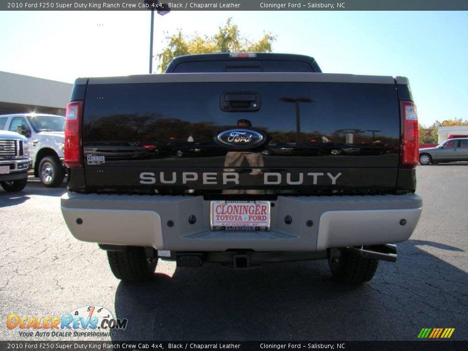 2010 Ford F250 Super Duty King Ranch Crew Cab 4x4 Black / Chaparral Leather Photo #4