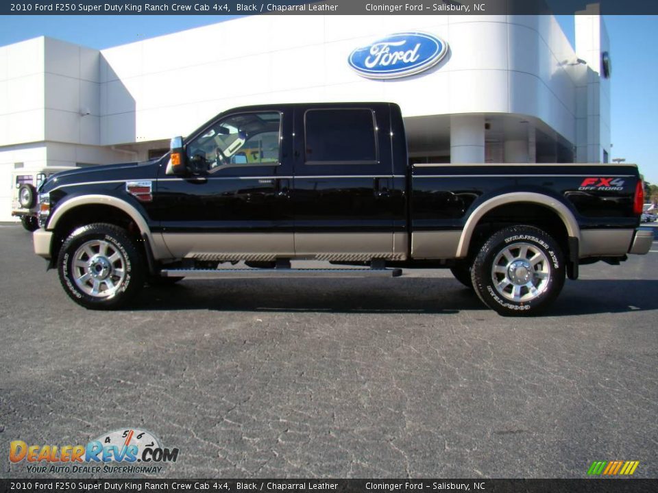 2010 Ford F250 Super Duty King Ranch Crew Cab 4x4 Black / Chaparral Leather Photo #5