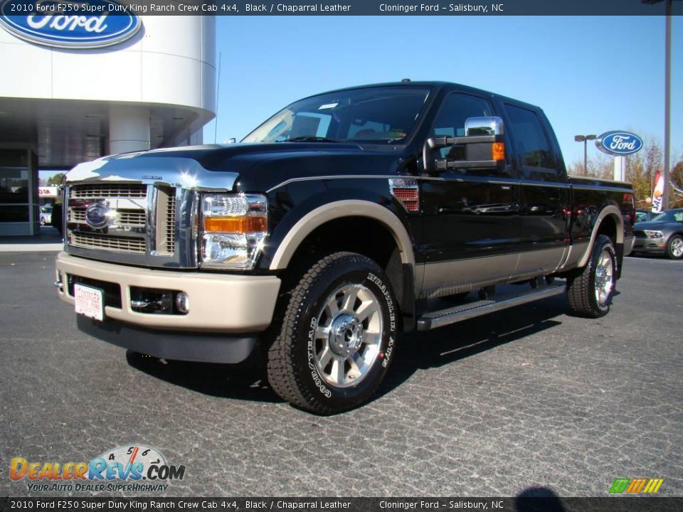 2010 Ford F250 Super Duty King Ranch Crew Cab 4x4 Black / Chaparral Leather Photo #6