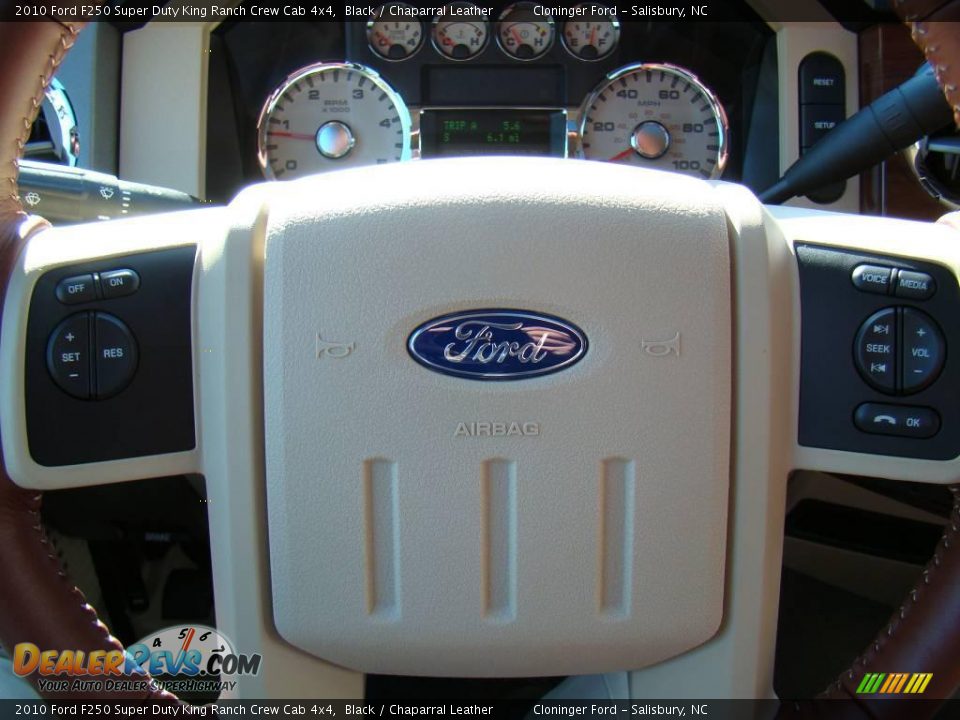2010 Ford F250 Super Duty King Ranch Crew Cab 4x4 Black / Chaparral Leather Photo #31