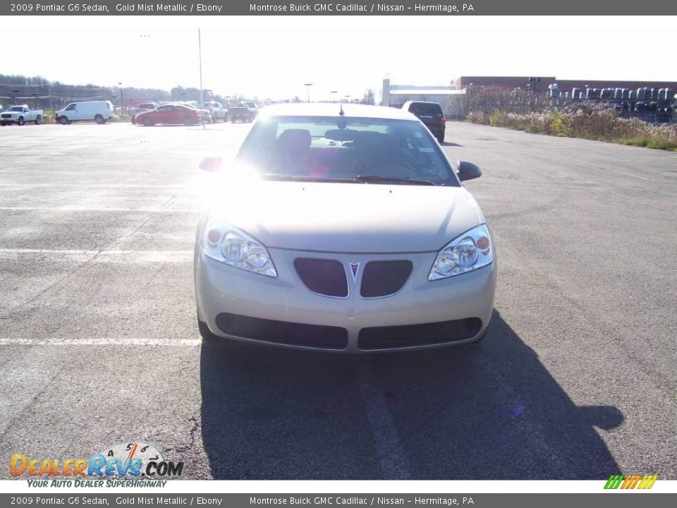 2009 Pontiac G6 Sedan Gold Mist Metallic / Ebony Photo #2