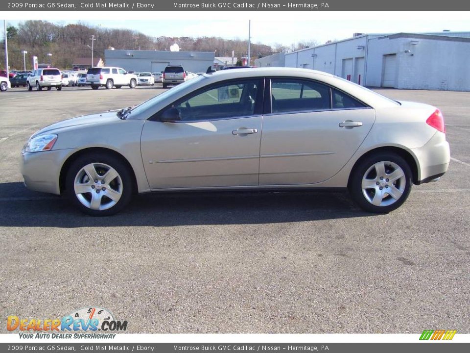 2009 Pontiac G6 Sedan Gold Mist Metallic / Ebony Photo #3