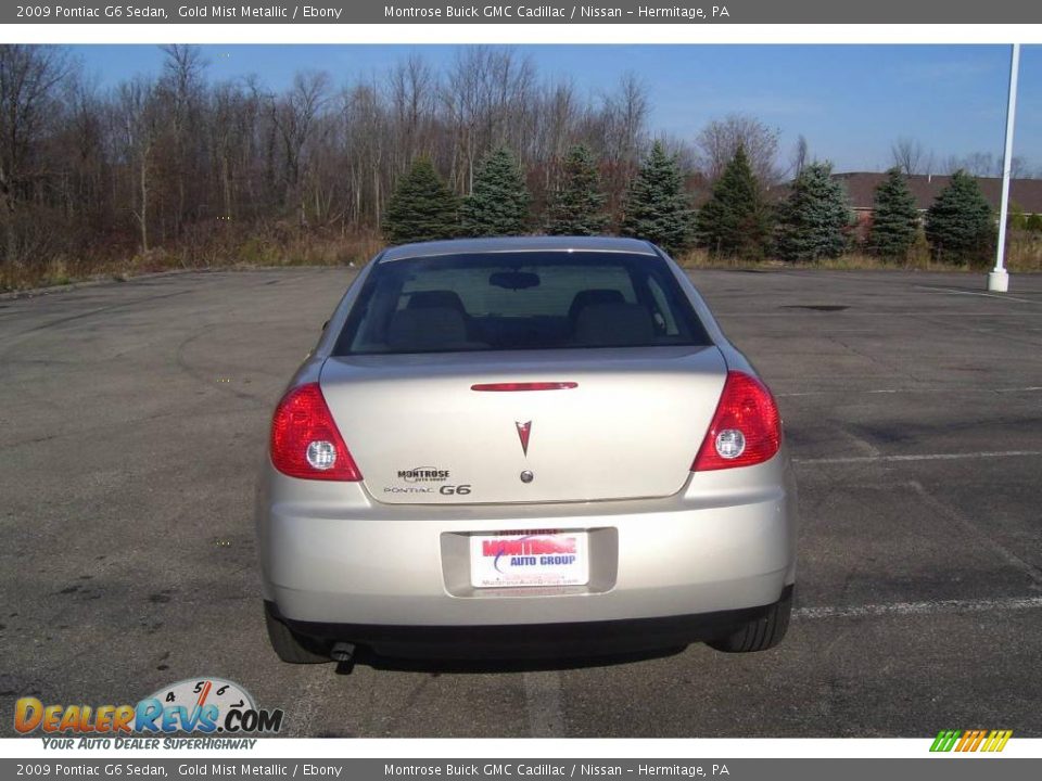 2009 Pontiac G6 Sedan Gold Mist Metallic / Ebony Photo #4