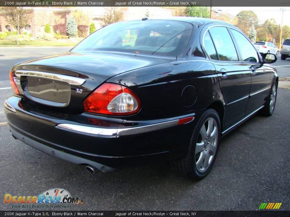 2006 Jaguar X-Type 3.0 Ebony Black / Warm Charcoal Photo #6