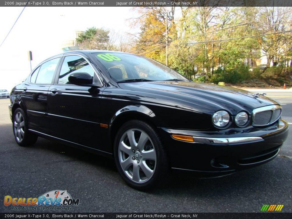 2006 Jaguar X-Type 3.0 Ebony Black / Warm Charcoal Photo #7