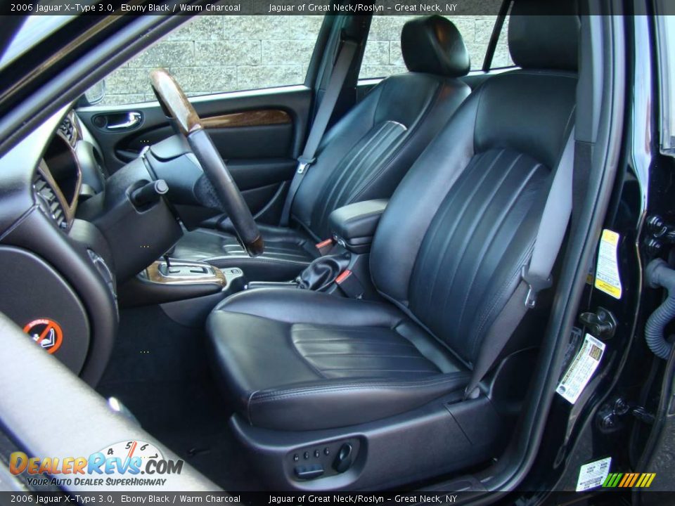 2006 Jaguar X-Type 3.0 Ebony Black / Warm Charcoal Photo #10
