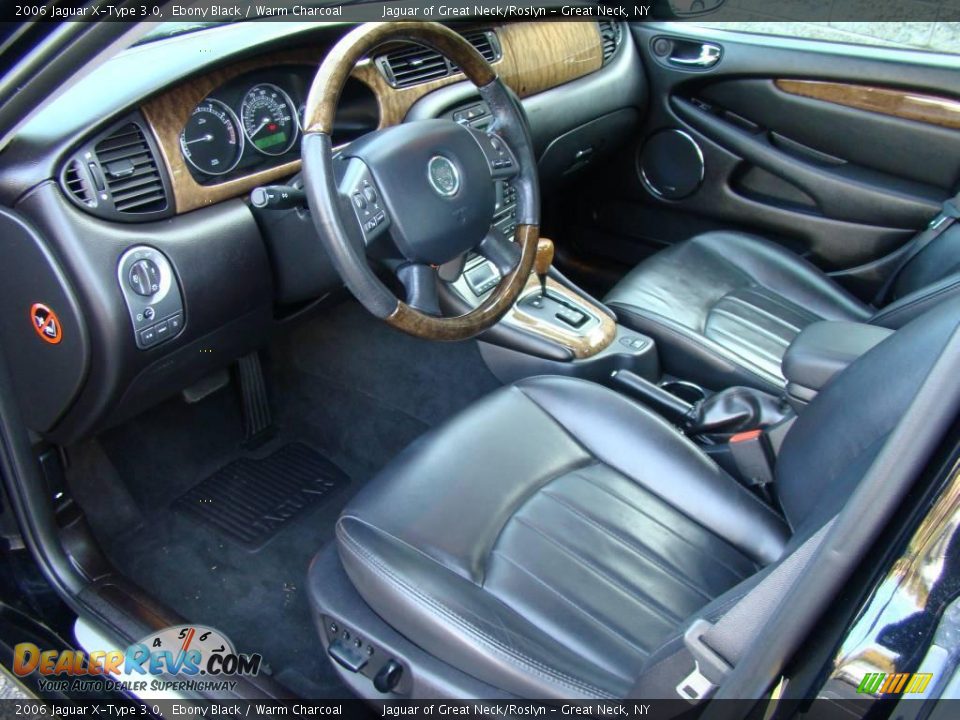 2006 Jaguar X-Type 3.0 Ebony Black / Warm Charcoal Photo #12