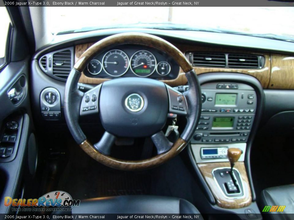 2006 Jaguar X-Type 3.0 Ebony Black / Warm Charcoal Photo #13