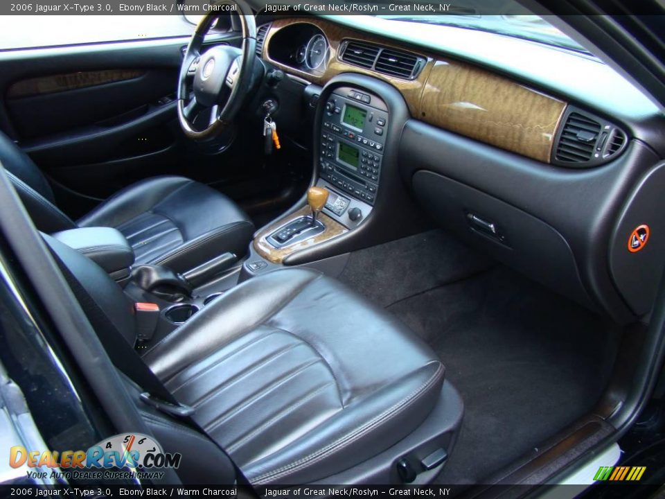 2006 Jaguar X-Type 3.0 Ebony Black / Warm Charcoal Photo #16
