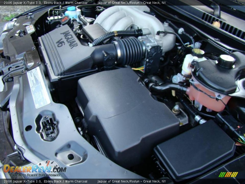 2006 Jaguar X-Type 3.0 Ebony Black / Warm Charcoal Photo #23