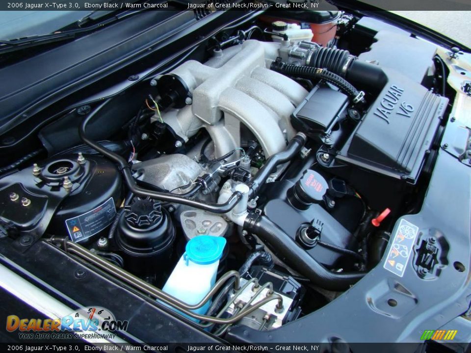 2006 Jaguar X-Type 3.0 Ebony Black / Warm Charcoal Photo #24