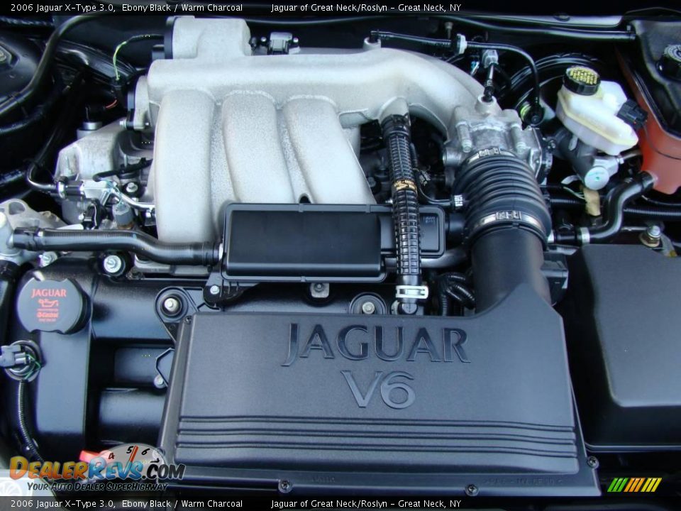 2006 Jaguar X-Type 3.0 Ebony Black / Warm Charcoal Photo #25