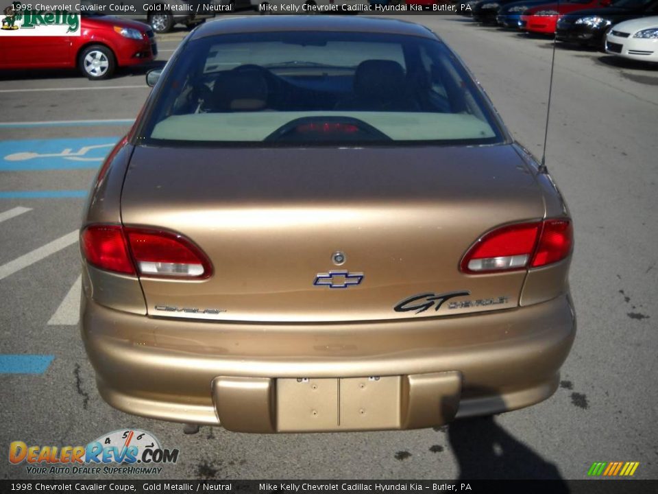 1998 Chevrolet Cavalier Coupe Gold Metallic / Neutral Photo #4