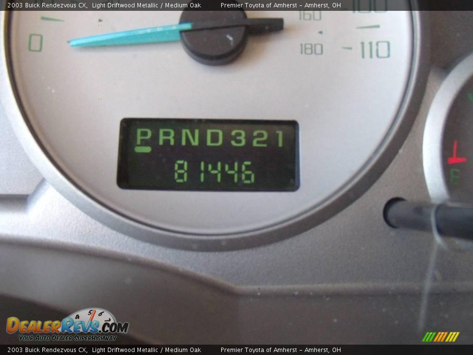 2003 Buick Rendezvous CX Light Driftwood Metallic / Medium Oak Photo #14