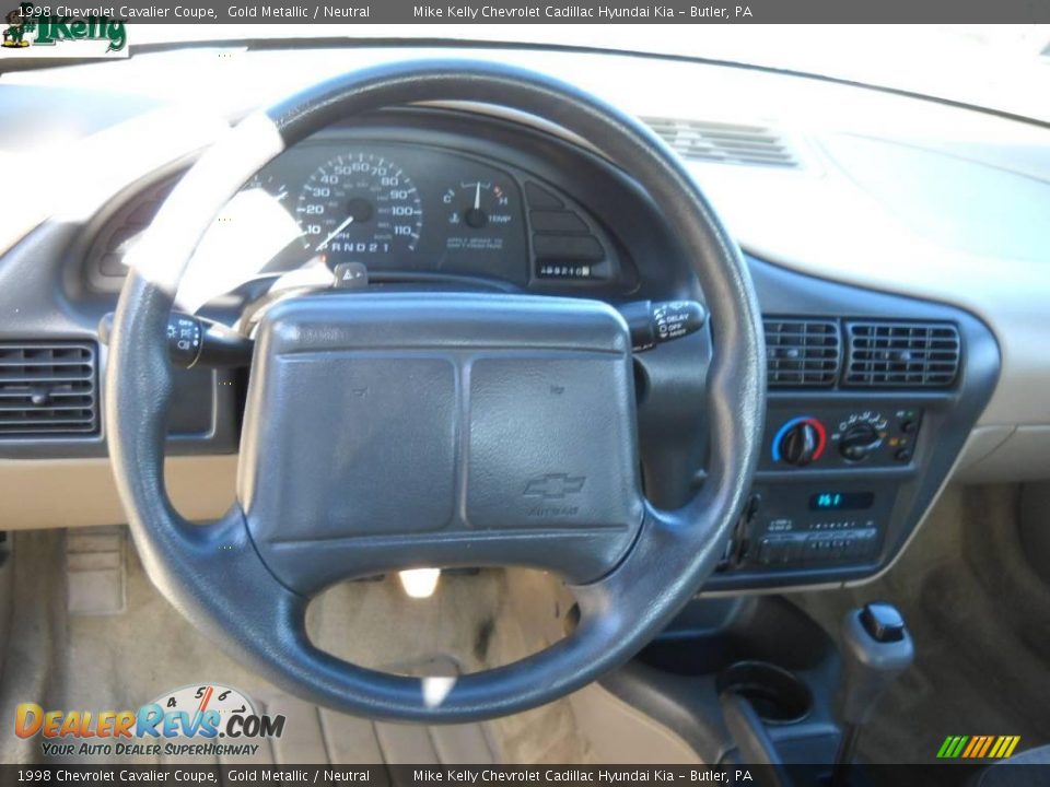 1998 Chevrolet Cavalier Coupe Gold Metallic / Neutral Photo #19