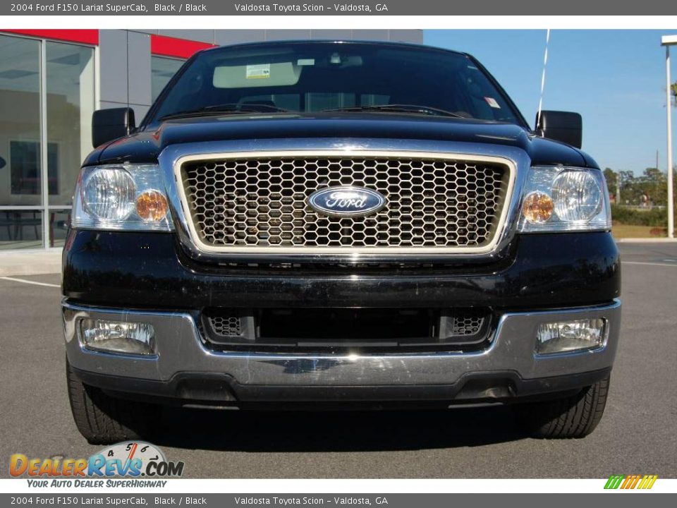 2004 Ford F150 Lariat SuperCab Black / Black Photo #2