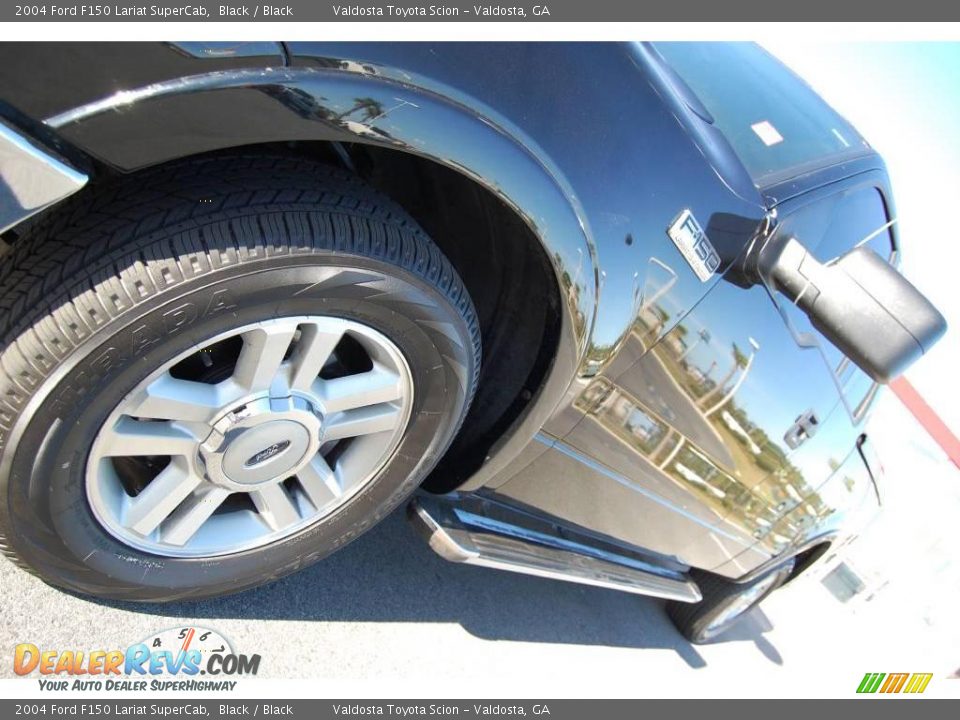 2004 Ford F150 Lariat SuperCab Black / Black Photo #3
