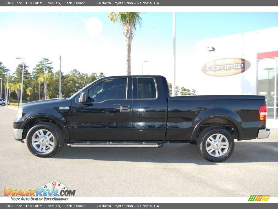 2004 Ford F150 Lariat SuperCab Black / Black Photo #4