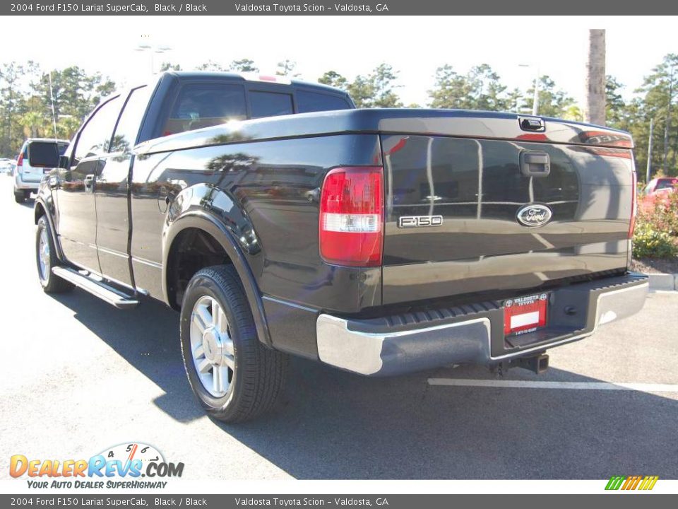 2004 Ford F150 Lariat SuperCab Black / Black Photo #5