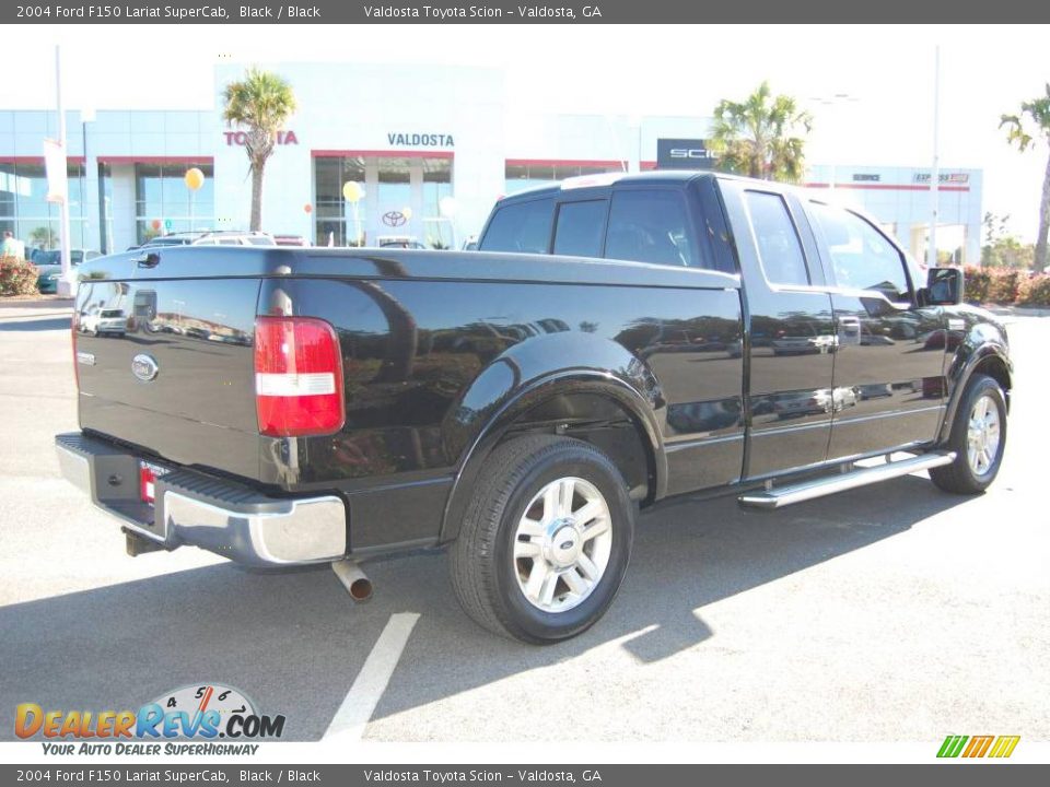 2004 Ford F150 Lariat SuperCab Black / Black Photo #6