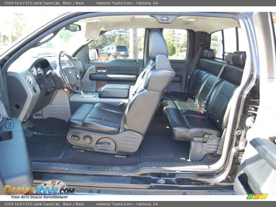 2004 Ford F150 Lariat SuperCab Black / Black Photo #7
