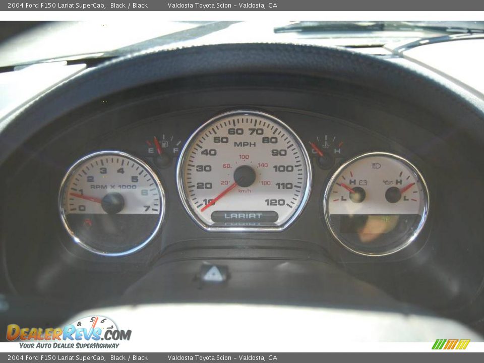 2004 Ford F150 Lariat SuperCab Black / Black Photo #10