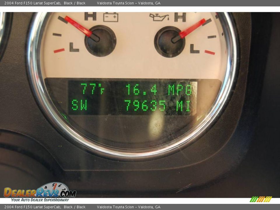 2004 Ford F150 Lariat SuperCab Black / Black Photo #11