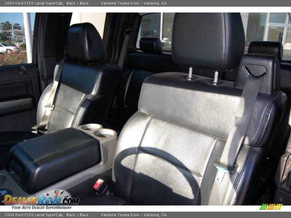 2004 Ford F150 Lariat SuperCab Black / Black Photo #14