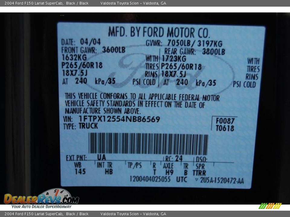 2004 Ford F150 Lariat SuperCab Black / Black Photo #18