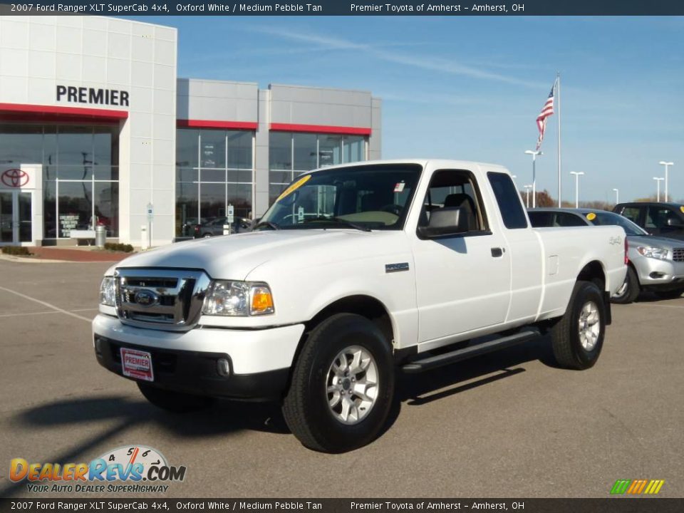 2007 Ford Ranger XLT SuperCab 4x4 Oxford White / Medium Pebble Tan Photo #1