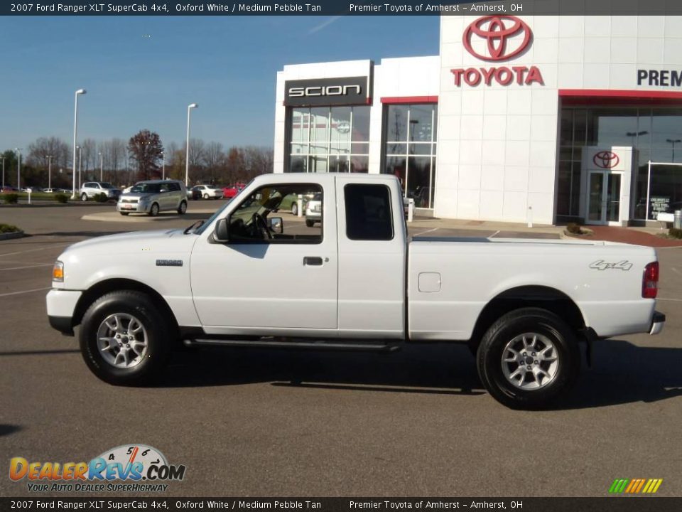 2007 Ford Ranger XLT SuperCab 4x4 Oxford White / Medium Pebble Tan Photo #2