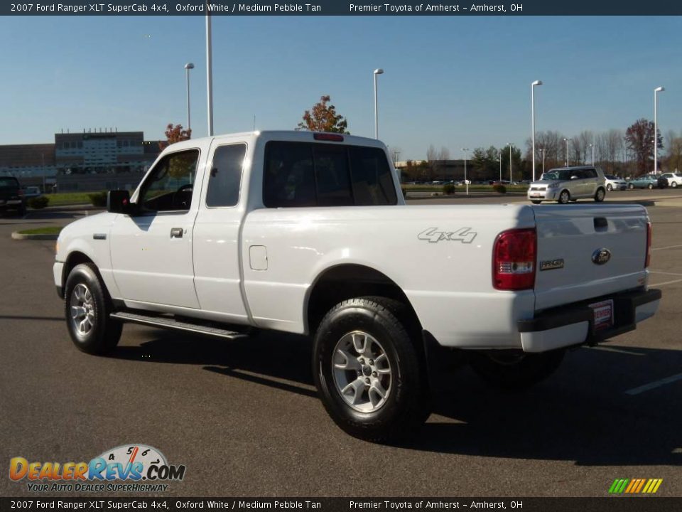 2007 Ford Ranger XLT SuperCab 4x4 Oxford White / Medium Pebble Tan Photo #3