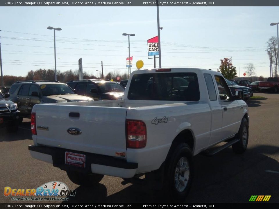 2007 Ford Ranger XLT SuperCab 4x4 Oxford White / Medium Pebble Tan Photo #5