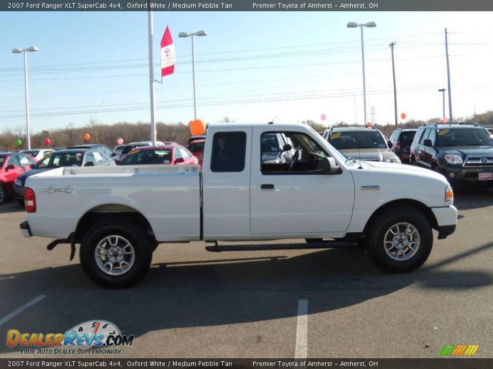 2007 Ford Ranger XLT SuperCab 4x4 Oxford White / Medium Pebble Tan Photo #6