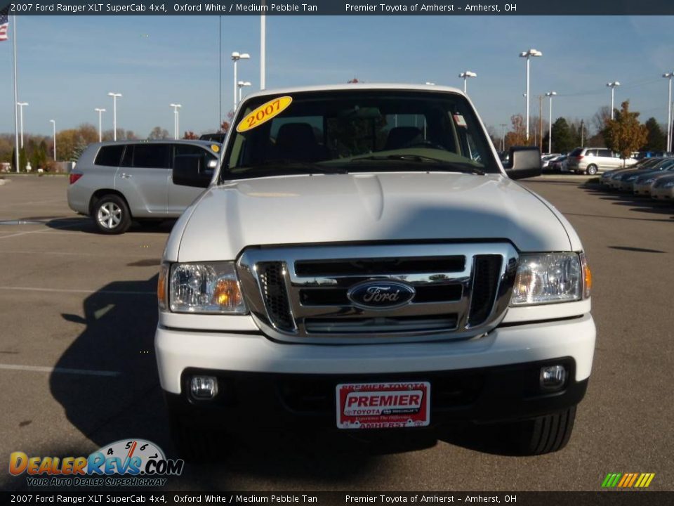 2007 Ford Ranger XLT SuperCab 4x4 Oxford White / Medium Pebble Tan Photo #8