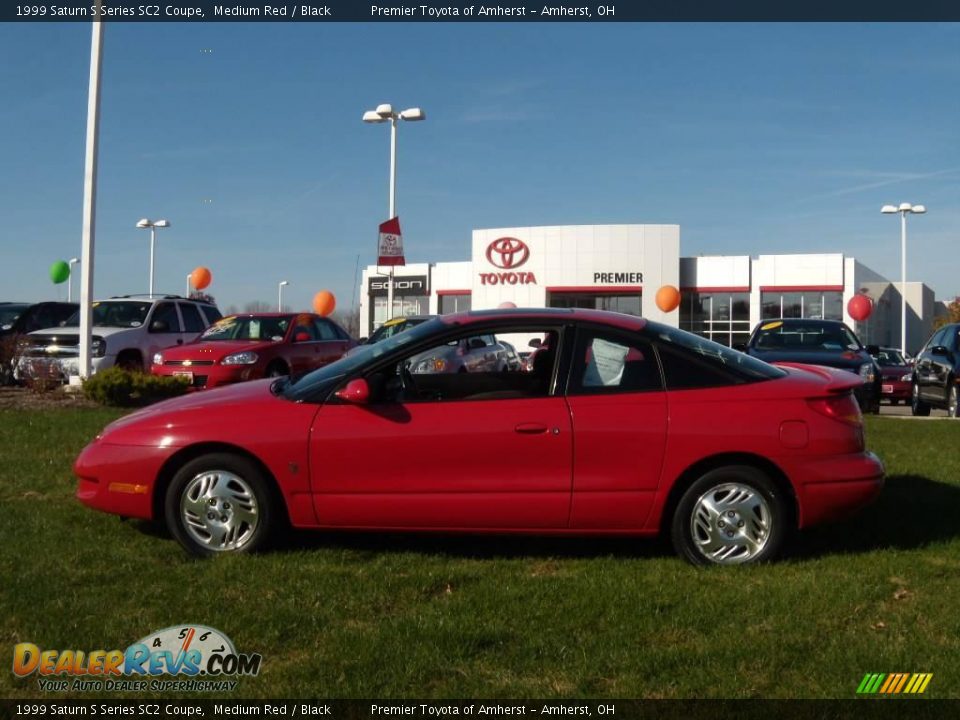 1999 Saturn S Series SC2 Coupe Medium Red / Black Photo #2
