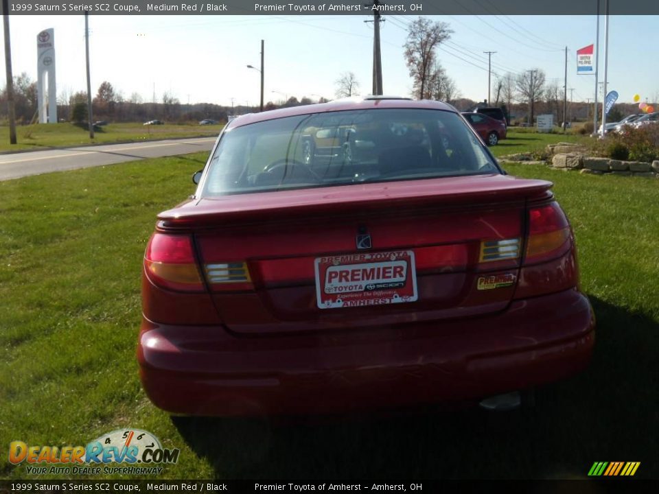 1999 Saturn S Series SC2 Coupe Medium Red / Black Photo #4