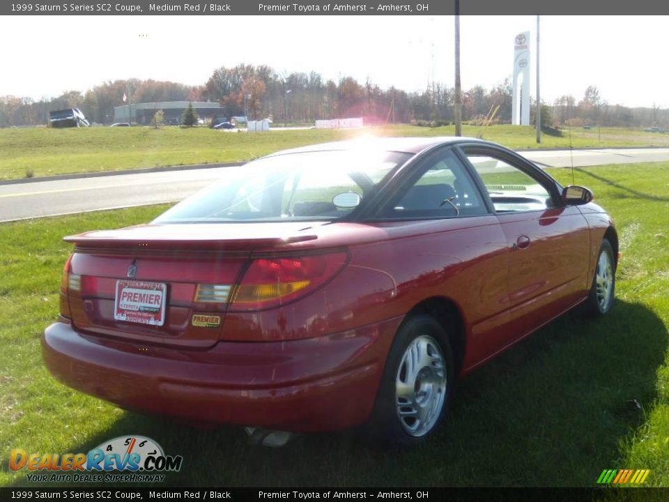 1999 Saturn S Series SC2 Coupe Medium Red / Black Photo #5