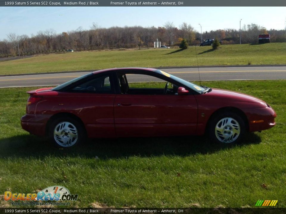 1999 Saturn S Series SC2 Coupe Medium Red / Black Photo #6