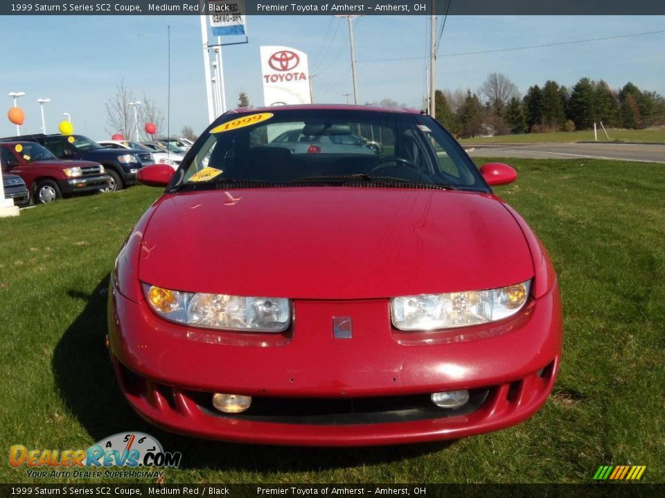 1999 Saturn S Series SC2 Coupe Medium Red / Black Photo #8