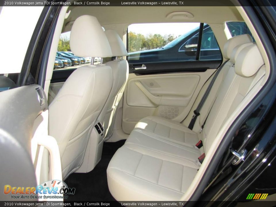 2010 Volkswagen Jetta TDI SportWagen Black / Cornsilk Beige Photo #4