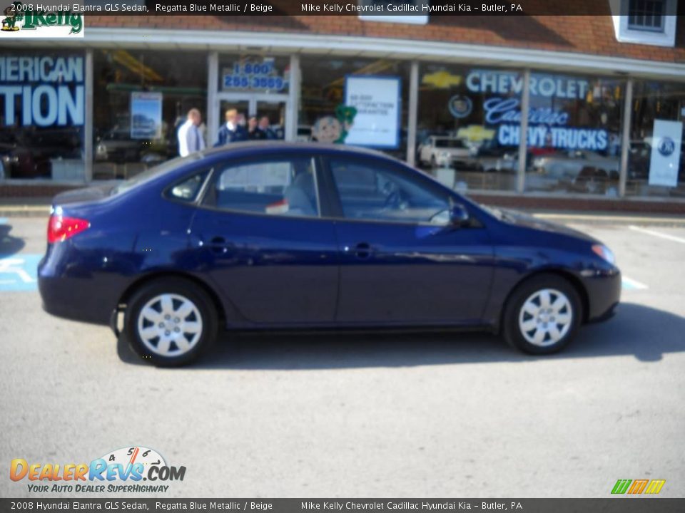 2008 Hyundai Elantra GLS Sedan Regatta Blue Metallic / Beige Photo #2
