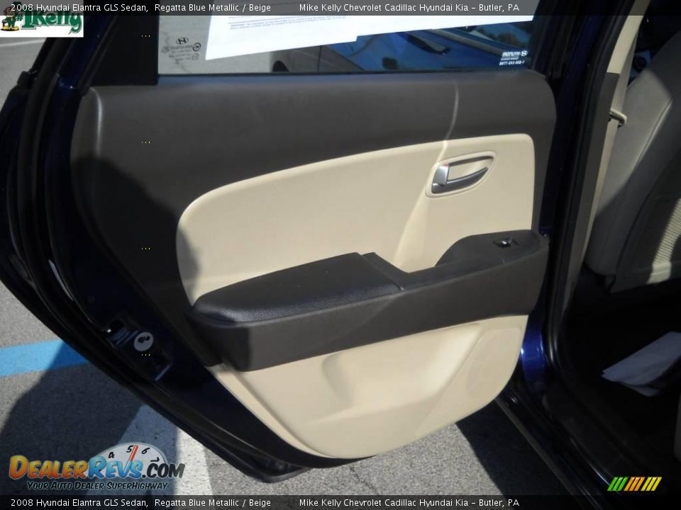 2008 Hyundai Elantra GLS Sedan Regatta Blue Metallic / Beige Photo #10