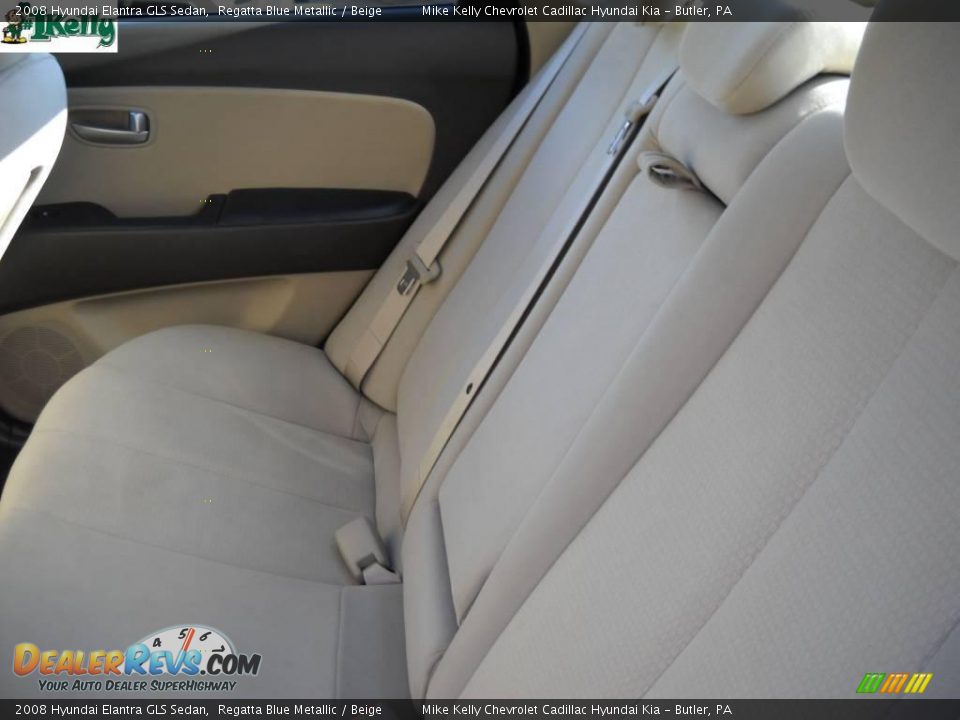2008 Hyundai Elantra GLS Sedan Regatta Blue Metallic / Beige Photo #12