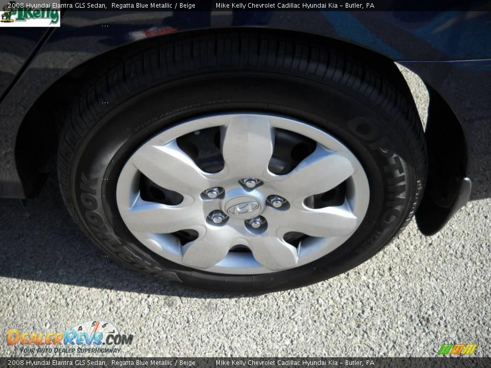 2008 Hyundai Elantra GLS Sedan Regatta Blue Metallic / Beige Photo #13