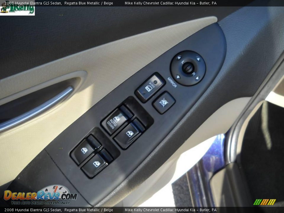 2008 Hyundai Elantra GLS Sedan Regatta Blue Metallic / Beige Photo #16